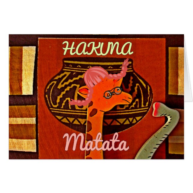 Funny Giraffe with cool text Hakuna Matata (Front Horizontal)