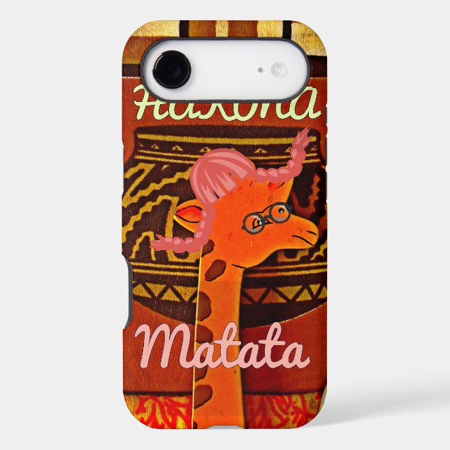 Funny Giraffe with cool text Hakuna Matata Design (Back)