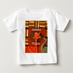 Funny Giraffe with cool text Hakuna Matata Design Baby T-Shirt
