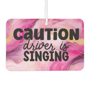 Funny Girl Careful Drivers Marble Pink Car B Air Freshener