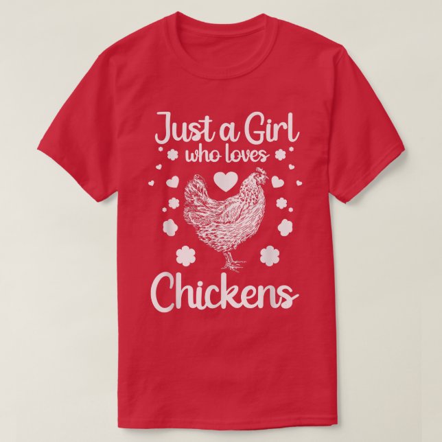 Funny Girl Chicken Design For Kids Women Mum Chick T-Shirt (Design Front)