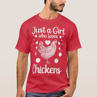 Funny Girl Chicken Design For Kids Women Mum Chick T-Shirt