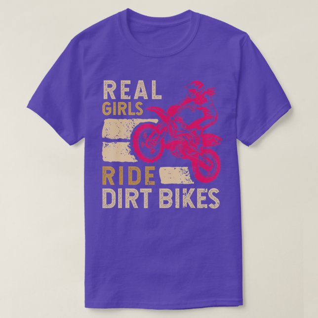 Funny Girl Dirt Bike Art For Women Sport Motor Bik T-Shirt (Design Front)