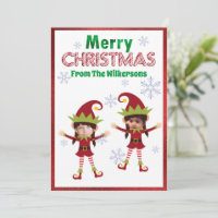 Funny Girl Elves Custom Kids Photos Christmas