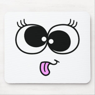 Funny Girl Face Mouse Mat