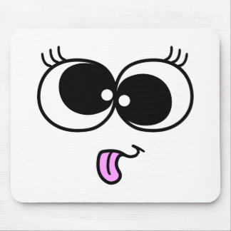 Funny Girl Face Mouse Mat