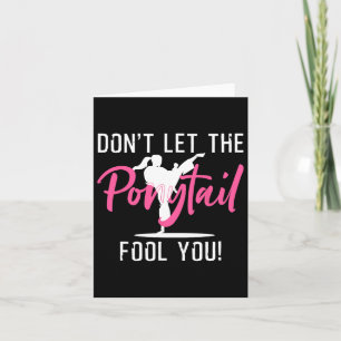 Funny Girl Karate Design Kids Women Kickboxing Bla Card