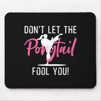 Funny Girl Karate Design Kids Women Kickboxing Bla Mouse Mat