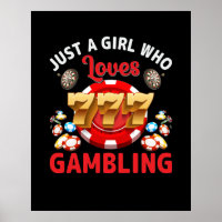 Funny girl loves Gambling word art Casino 