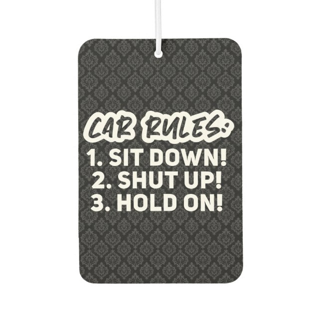 Funny Girl Quotes Black Car Air Freshener (Front)