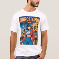 Funny Girl Vintage Post Card Barcelona Spain