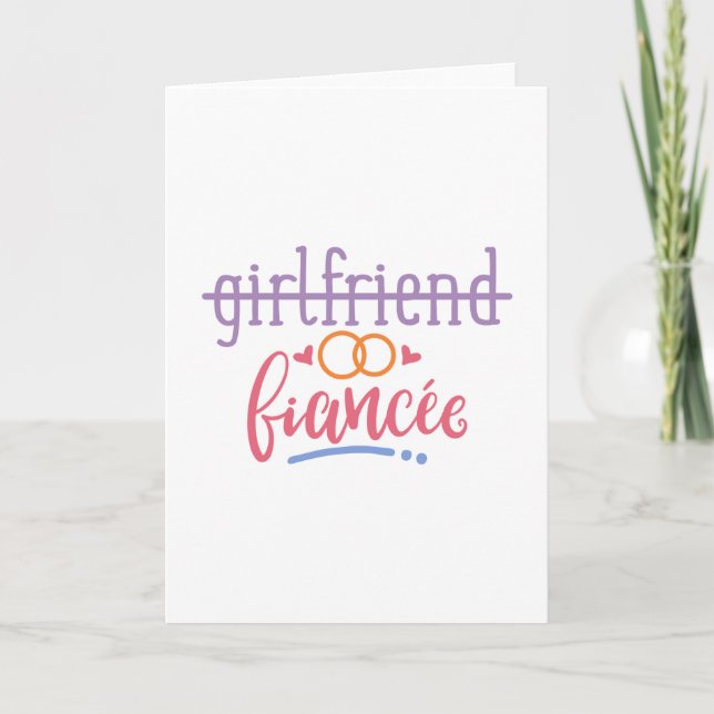 Funny Girlfriend Fiancee Engagement Ideas Card (Front)
