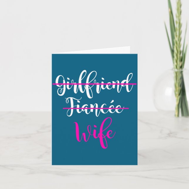 Funny Girlfriend Fiancee Wife Bride Wedding Card (Front)