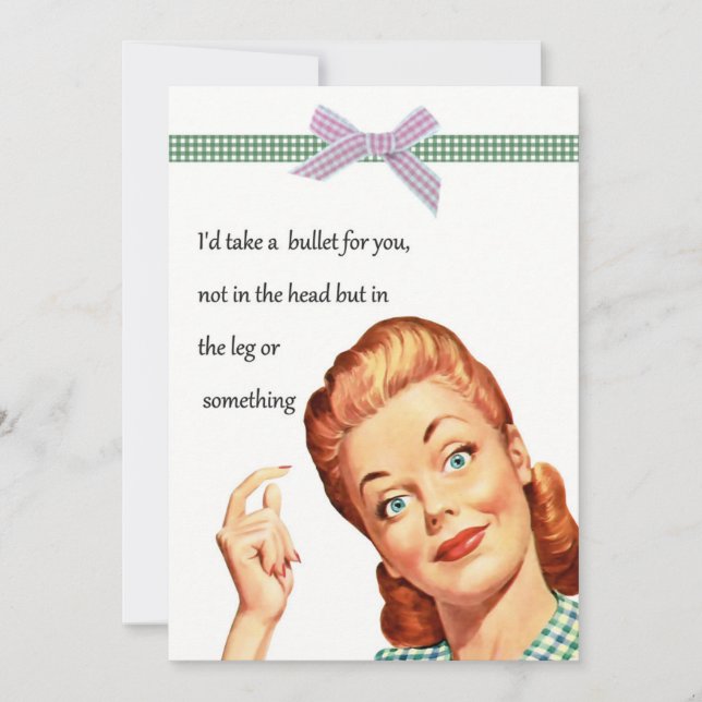 Funny Girlfriend Woman Friendship Greeting Card (Front)