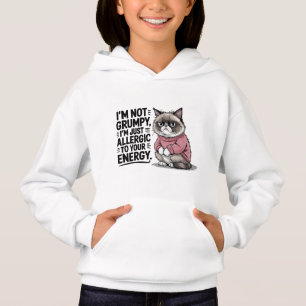 Funny girls grumpy sarcasm word art cat 