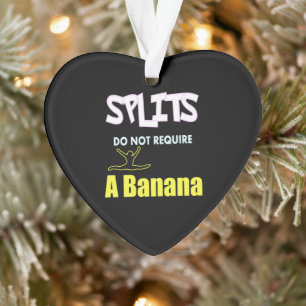 Funny Girls Gymnastics Splits Ice Cream Quote Orna Ornament