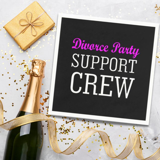 Funny Girls Night Out support crew Divorce Party Napkin (Funny Girls Night Out support crew Divorce Party Napkins)