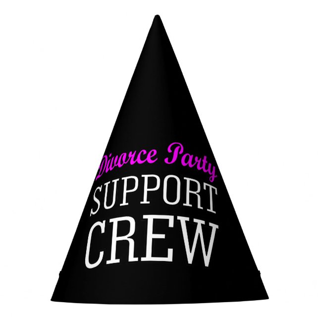Funny Girls Night Out support crew Divorce Party Party Hat (Front)