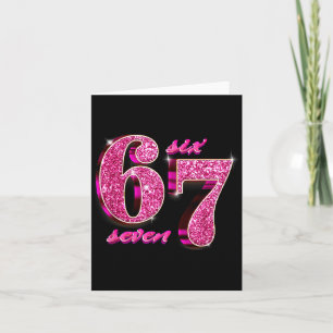 Funny Girls Nk Coquette 67 Six Seven Meme Brainrot Card