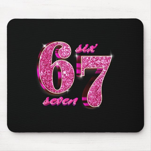 Funny Girls Nk Coquette 67 Six Seven Meme Brainrot Mouse Mat (Front)