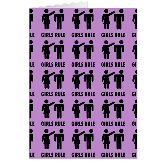 Funny Girls Rule Purple Girl Power Feminist Gifts (Front)
