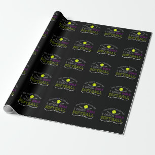 Funny Girls Softball Coach Wrapping Paper