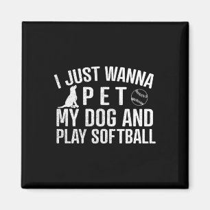 Funny Girls Softll Puppy Dog Lover Gift Magnet