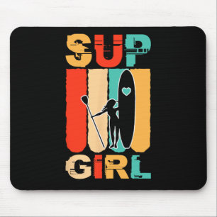 Funny Girls Sup Stand Up Paddling Surfer Surfing W Mouse Mat