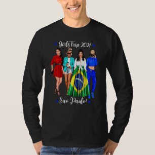 Funny Girls Trip Sao Paulo Vacation Cute Woman Hen T-Shirt