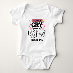 Funny girls ugly people  baby bodysuit