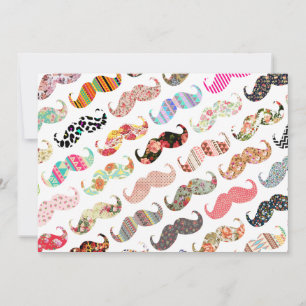 Funny Girly Colourful Patterns Moustaches