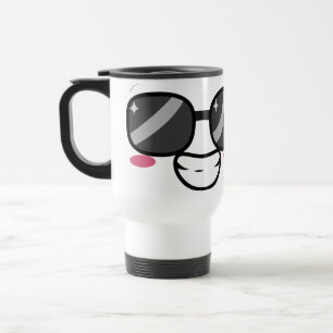 Funny Girly Cut Face With face Smiling Travel Mug