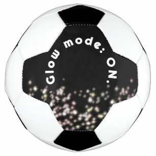Funny girly glow glitter inspirational sparkling football