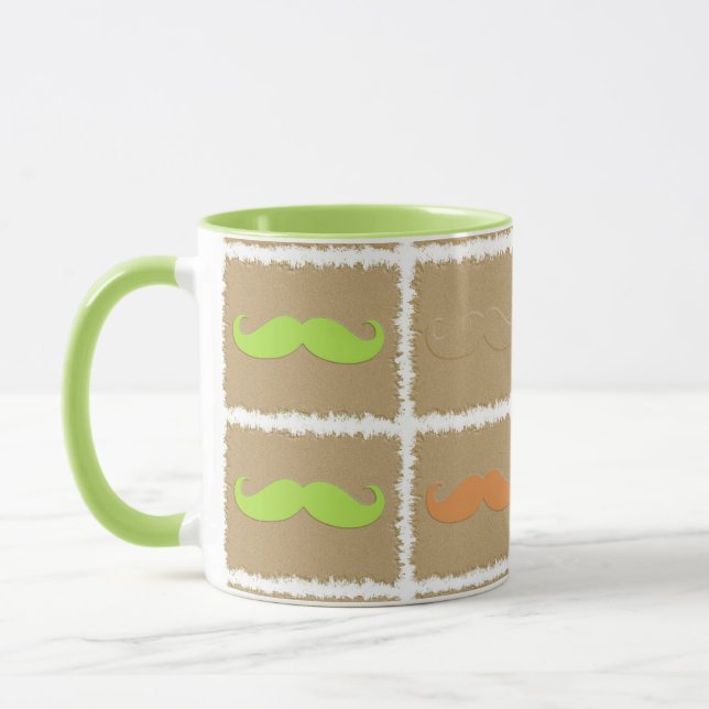 Funny Girly Moustache 2 Mug (Left)