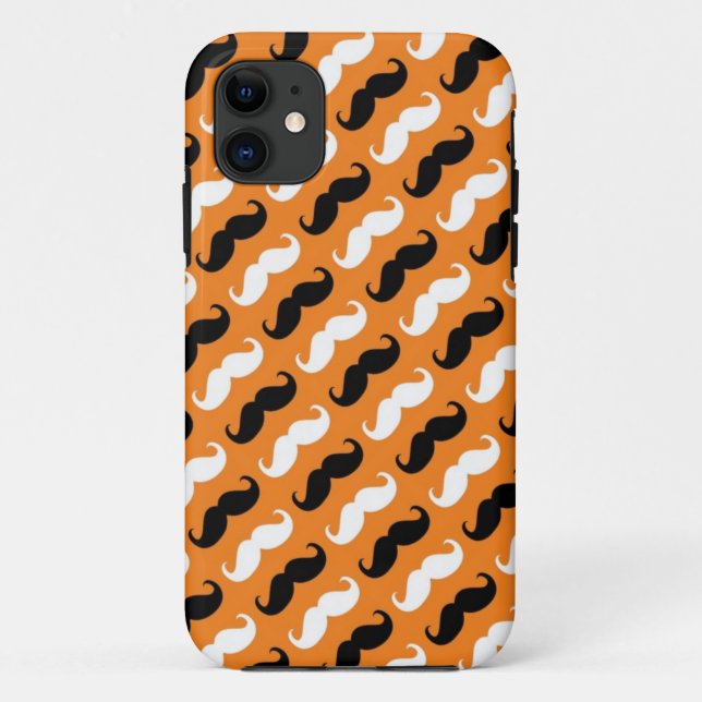Funny Girly Moustache 3 Case-Mate iPhone Case (Back)
