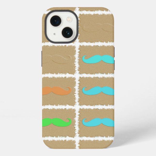 Funny Girly Moustache 3 iPhone Case (Back)
