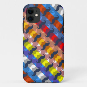 Funny Girly Moustache 4 iPhone 11 Case