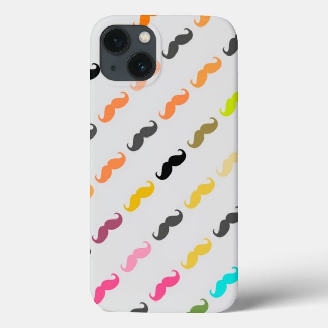 Funny Girly Moustache 5 Case-Mate iPhone Case (Back)