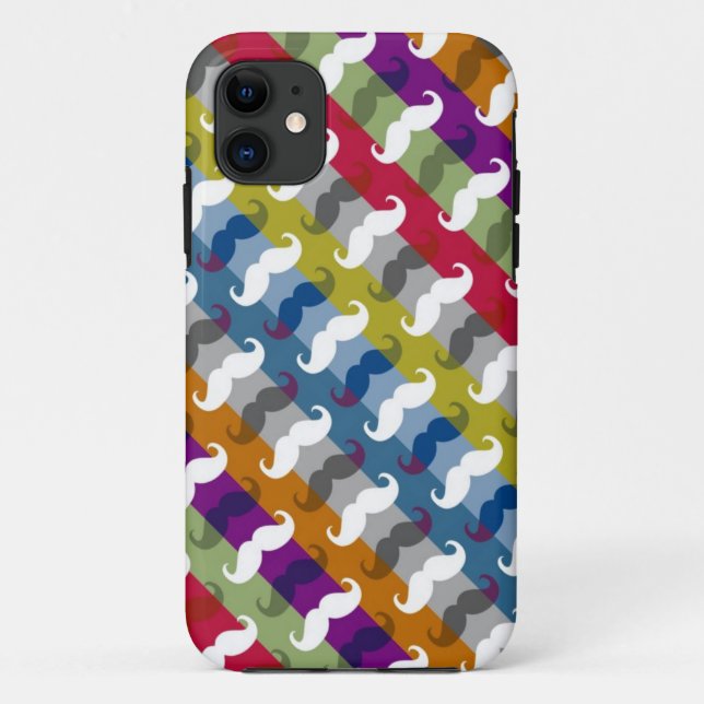 Funny Girly Moustache 5 Case-Mate iPhone Case (Back)
