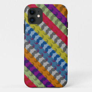 Funny Girly Moustache iPhone 11 Case