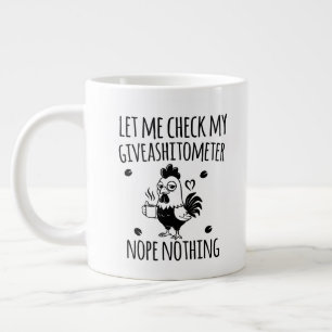Funny Giveashitometer Sarcastic Gift for Coworkers Large Coffee Mug