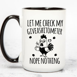 Funny Giveashitometer Sarcastic Gift for Coworkers Mug
