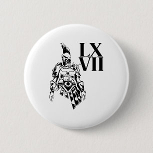 Funny Gladiator 67 Meme Roman Numerals Lxvii Viral 6 Cm Round Badge
