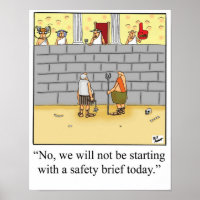 Funny Gladiator Safety Brief Poster