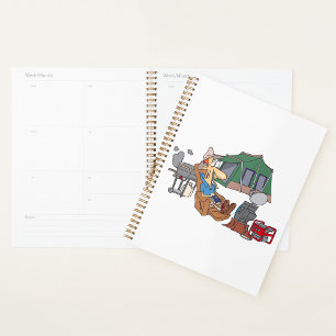 Funny Glamping Cartoon Luxury Camping  Planner