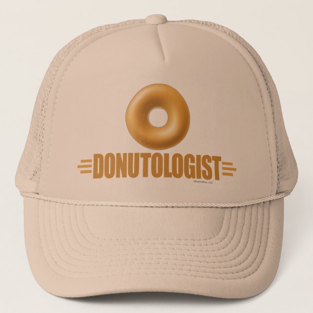Funny Glazed Doughnut Lover Trucker Hat (Front)