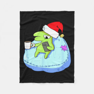 Funny Glep Christmas  Fleece Blanket