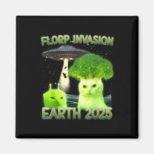Funny Glerp Glorp Funny Alien Cat Meme Vintage Magnet