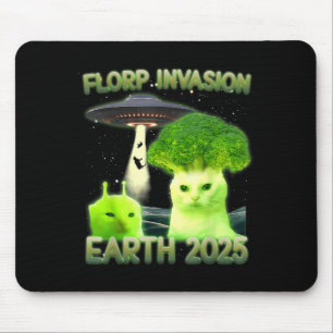 Funny Glerp Glorp Funny Alien Cat Meme Vintage Mouse Mat