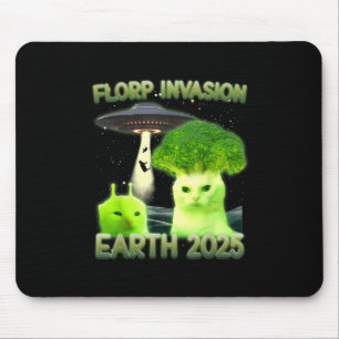 Funny Glerp Glorp Funny Alien Cat Meme Vintage Mouse Mat